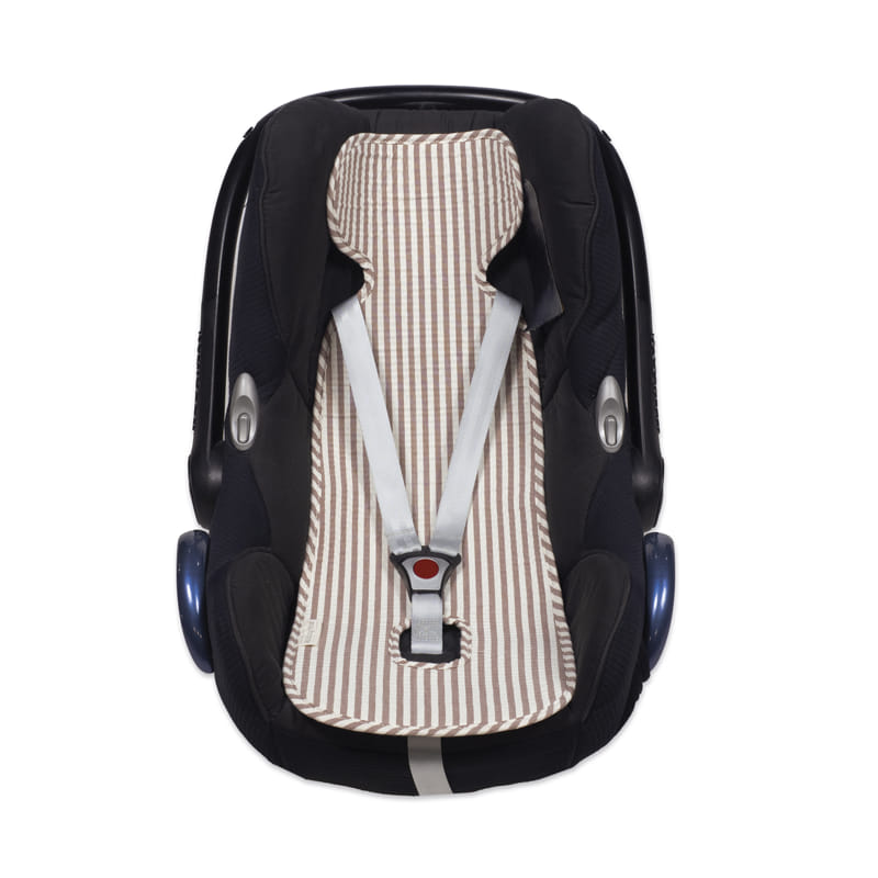 Colchoneta Auto Praliné Rayas Moka - Walking Mum