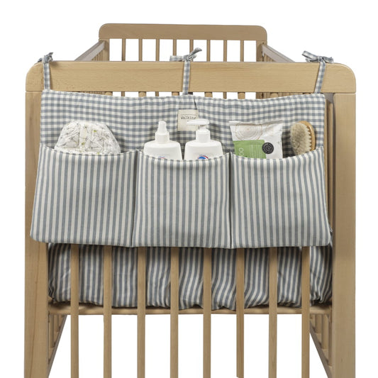 Organizador Cuna Praliné Vichy Rayas Matcha - Walking Mum