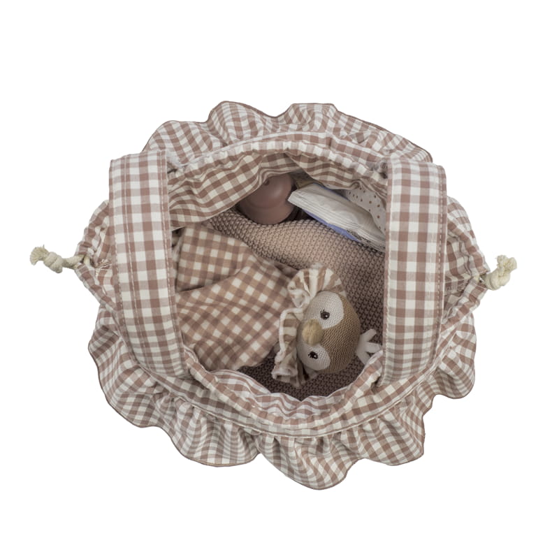 Bolso bucket Praliné Vichy Moka - Walking Mum