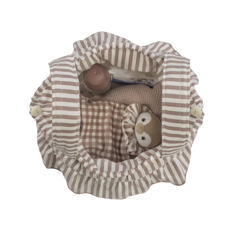 Bolso bucket Praliné Rayas Moka - Walking Mum