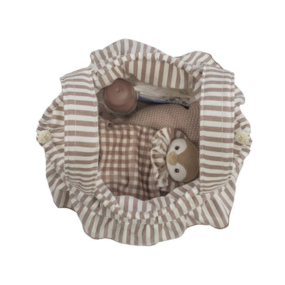 Bolso bucket Praliné Rayas Moka - Walking Mum