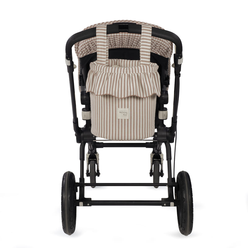 Bolso bucket Praliné Rayas Moka - Walking Mum
