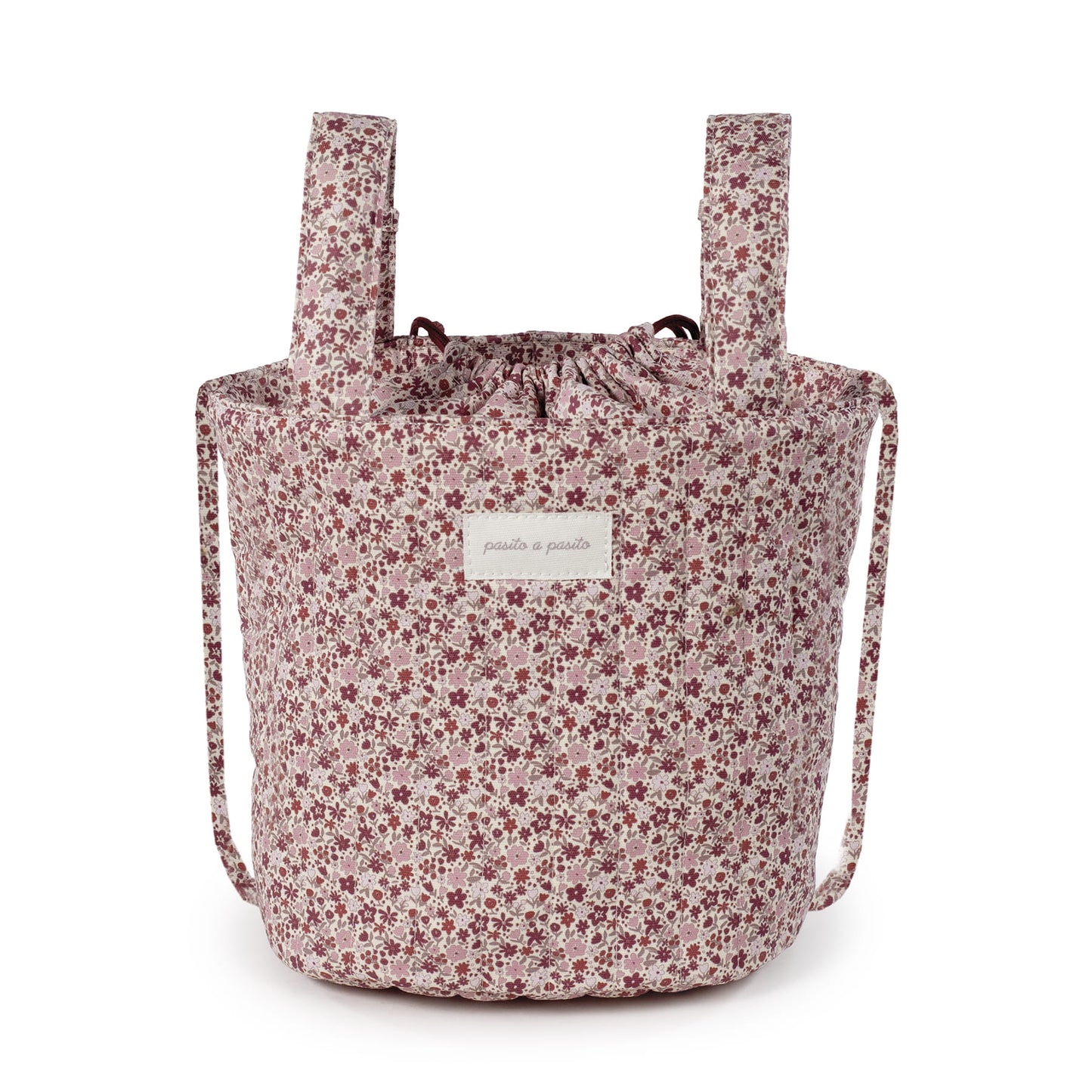 Bolsa Bucket Cherry Flores - Pasito a Pasito