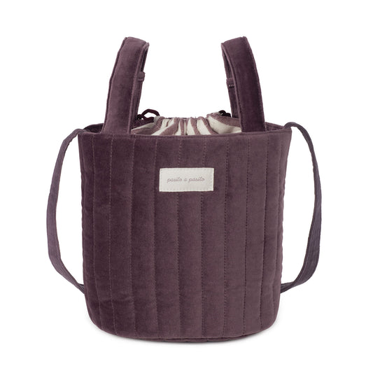 Bolsa Bucket Cherry Velvet - Pasito a Pasito