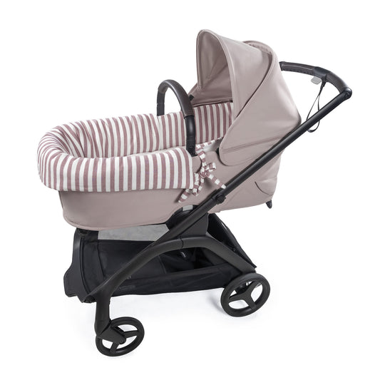 Cubre cuco + sabana cuco Cherry Rayas - Pasito a Pasito