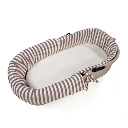 Cubre cuco + sabana cuco Cherry Rayas - Pasito a Pasito