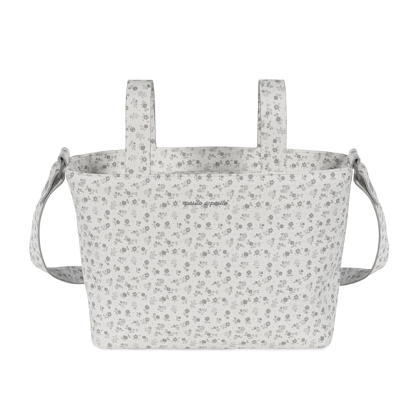 Bolsa Crossbody Piel Little Bloom Flor Gris - Pasito a Pasito