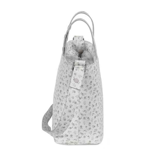 Bolsa Crossbody Piel Little Bloom Flor Gris - Pasito a Pasito