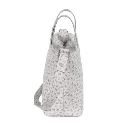 Bolsa Crossbody Piel Little Bloom Flor Gris - Pasito a Pasito
