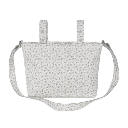 Bolsa Crossbody Piel Little Bloom Flor Gris - Pasito a Pasito