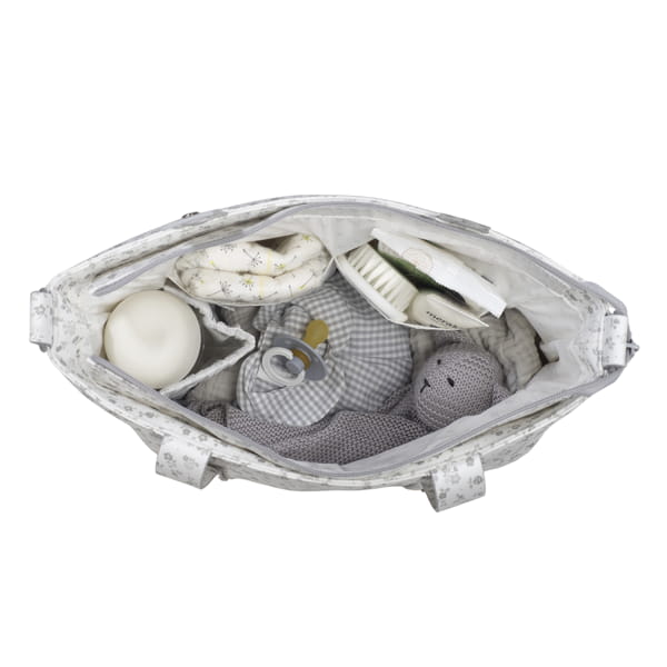 Bolsa Crossbody Piel Little Bloom Flor Gris - Pasito a Pasito