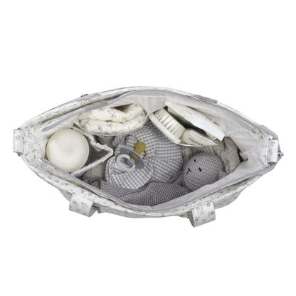 Bolsa Crossbody Piel Little Bloom Flor Gris - Pasito a Pasito