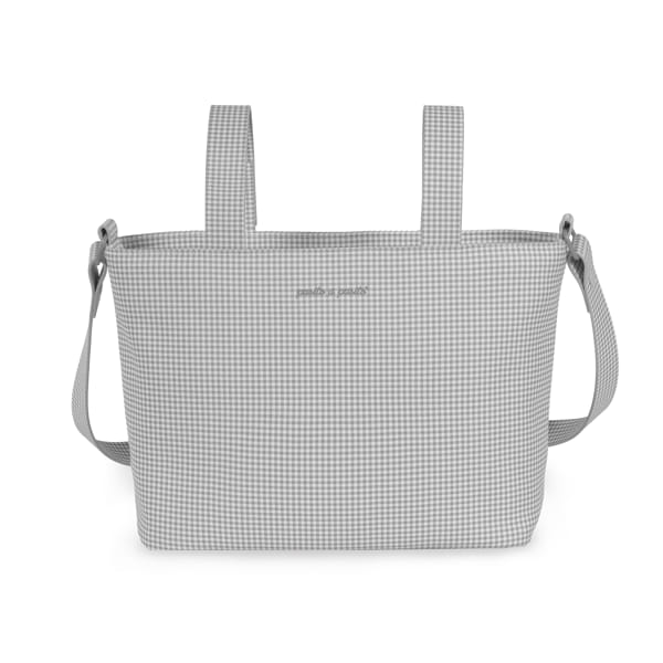 Bolsa Crossbody Piel Little Bloom Vichy Gris - Pasito a Pasito