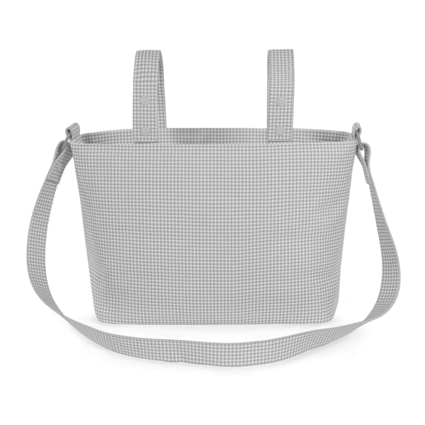 Bolsa Crossbody Piel Little Bloom Vichy Gris - Pasito a Pasito