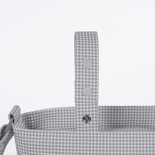 Bolsa Crossbody Piel Little Bloom Vichy Gris - Pasito a Pasito