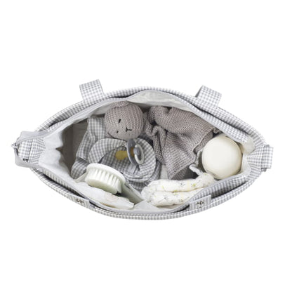 Bolsa Crossbody Piel Little Bloom Vichy Gris - Pasito a Pasito