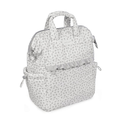 Mochila Little Bloom Flor Gris - Pasito a Pasito
