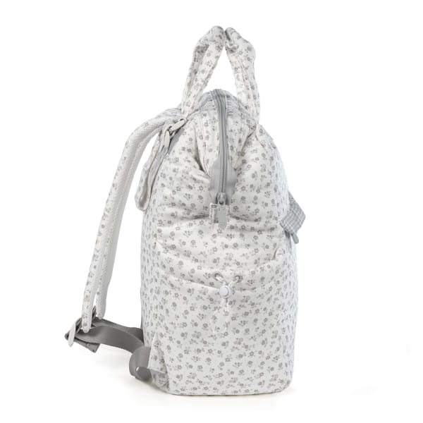 Mochila Little Bloom Flor Gris - Pasito a Pasito