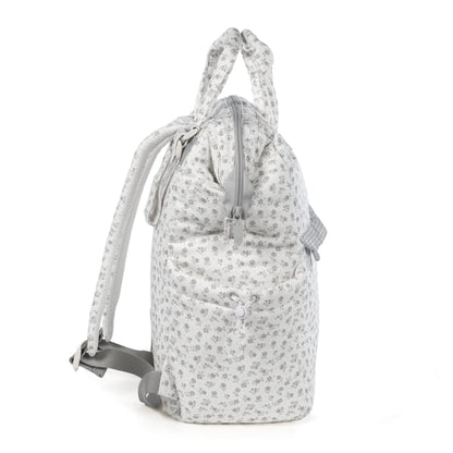 Mochila Little Bloom Flor Gris - Pasito a Pasito
