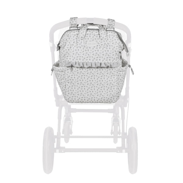 Mochila Little Bloom Flor Gris - Pasito a Pasito