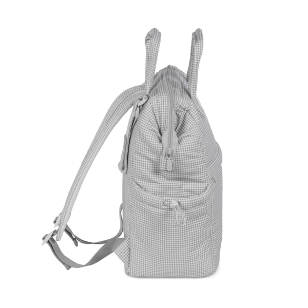 Mochila Little Bloom Vichy Gris - Pasito a Pasito