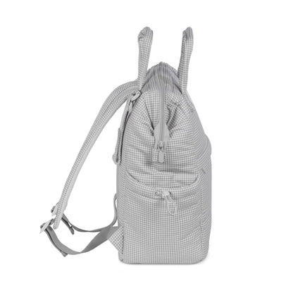 Mochila Little Bloom Vichy Gris - Pasito a Pasito