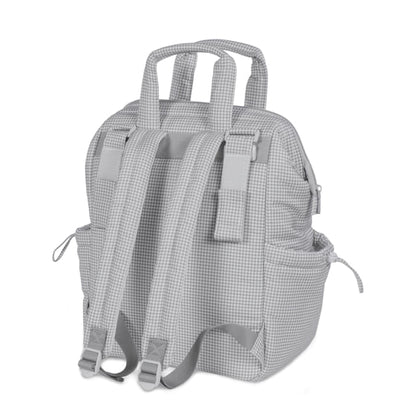 Mochila Little Bloom Vichy Gris - Pasito a Pasito