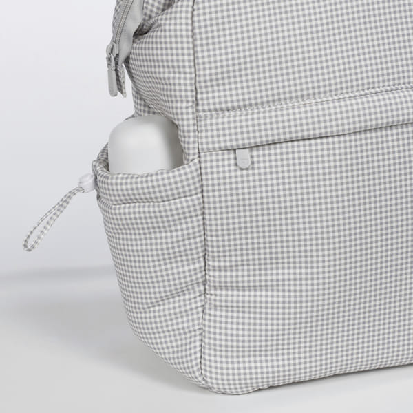 Mochila Little Bloom Vichy Gris - Pasito a Pasito