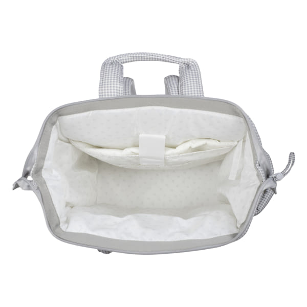 Mochila Little Bloom Vichy Gris - Pasito a Pasito