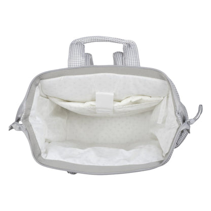 Mochila Little Bloom Vichy Gris - Pasito a Pasito