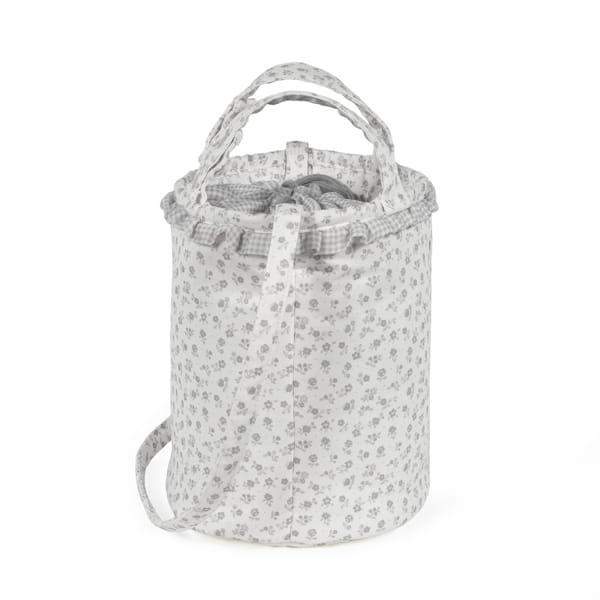 Bolsa Bucket Little Bloom Flor Gris - Pasito a Pasito