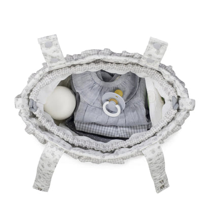 Bolsa Bucket Little Bloom Flor Gris - Pasito a Pasito