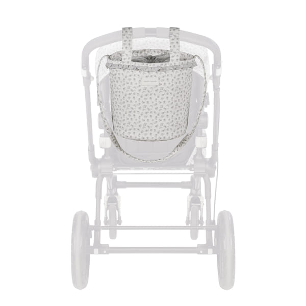 Bolsa Bucket Little Bloom Flor Gris - Pasito a Pasito