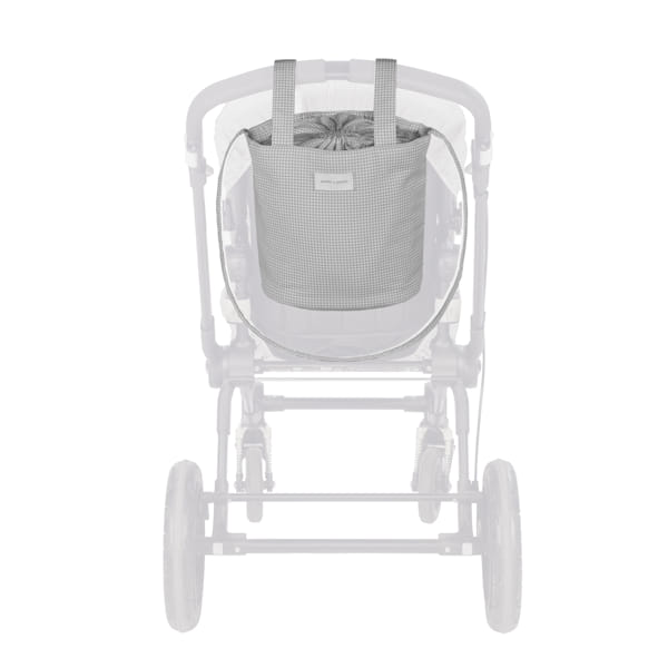 Bolsa Bucket Little Bloom Vichy Gris - Pasito a Pasito