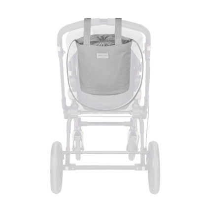 Bolsa Bucket Little Bloom Vichy Gris - Pasito a Pasito