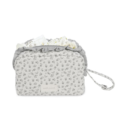 Neceser Little Bloom Flor Gris - Pasito a Pasito