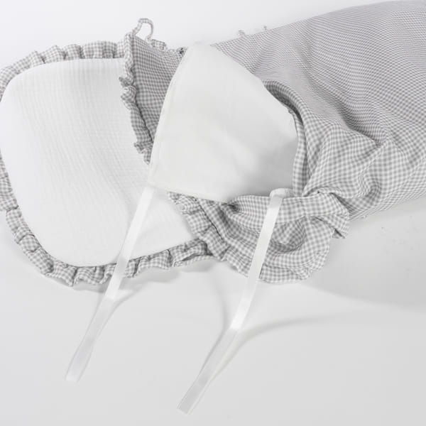 Saco Cuco Little Bloom Vichy Gris - Pasito a Pasito