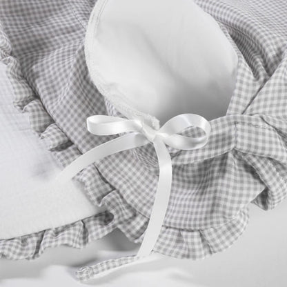 Saco Cuco Little Bloom Vichy Gris - Pasito a Pasito