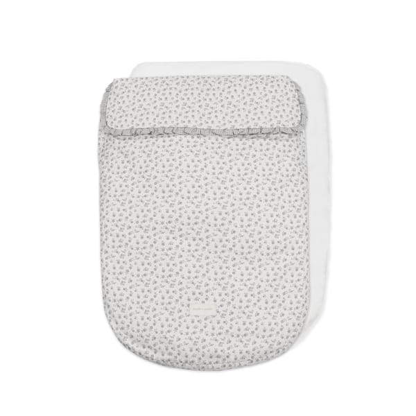 Saco silla entretiempo Little Bloom Flor Gris - Pasito a Pasito