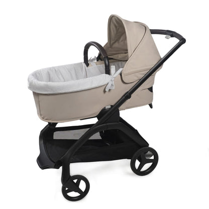 Cubre cuco + sabana cuco Little Bloom Vichy Gris - Pasito a Pasito
