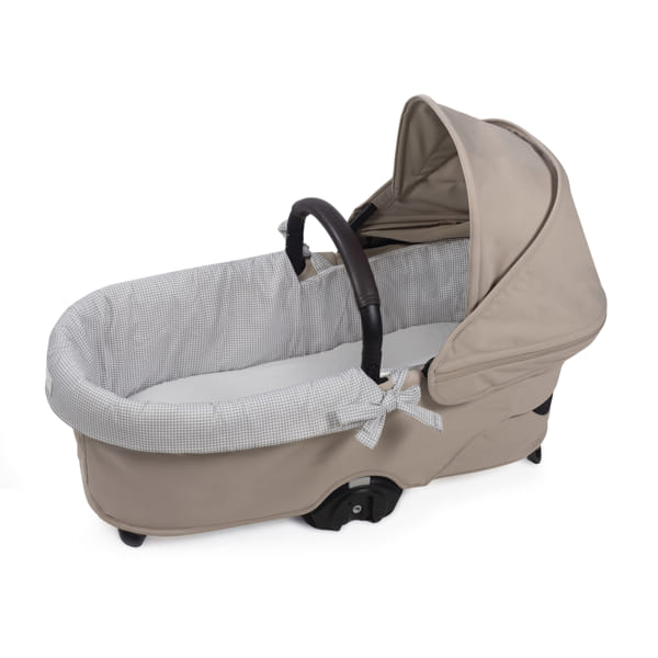 Cubre cuco + sabana cuco Little Bloom Vichy Gris - Pasito a Pasito