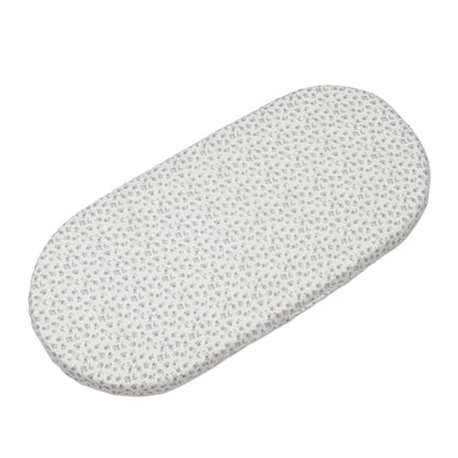 Sabana Ajustable Cuco + Muselina Little Bloom Flor Gris - Pasito a Pasito