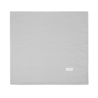 Sabana Ajustable Cuco + Muselina Little Bloom Vichy Gris - Pasito a Pasito