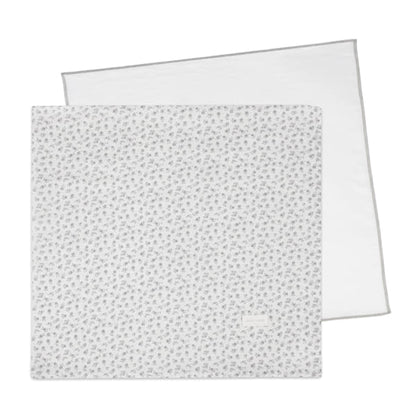 Set 2 muselina 70 x 70 Little Bloom Flor Gris - Pasito a Pasito