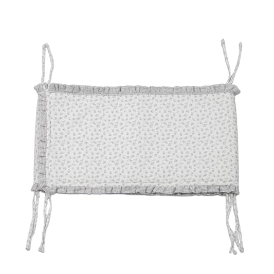 Protector de cuna 120x60 Little Blom Flor Gris - Pasito a Pasito