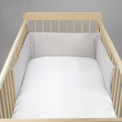 Protector de cuna 120x60 Little Blom Vichy Gris - Pasito a Pasito