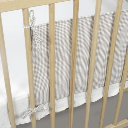 Protector de cuna 120x60 Little Blom Vichy Gris - Pasito a Pasito