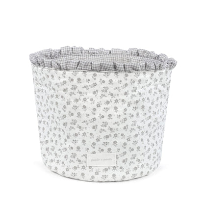Cestito Home Little Bloom Flor Gris- Pasito a Pasito