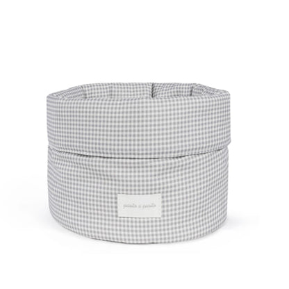 Cestito Home Little Bloom Vichy Gris- Pasito a Pasito