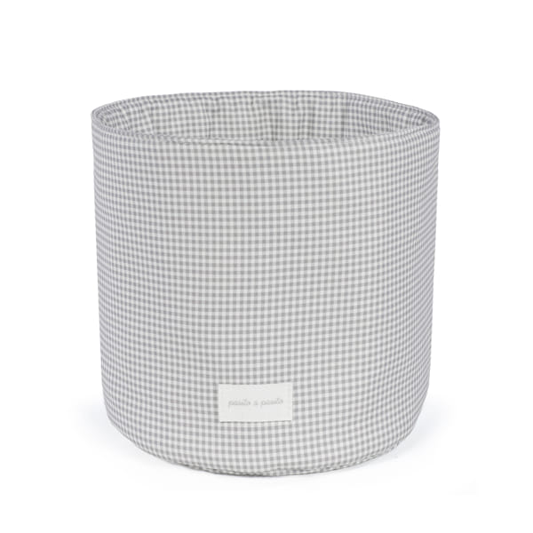 Cestito Home Little Bloom Vichy Gris- Pasito a Pasito